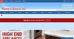 Desktop Screenshot of henryselectricinc.com