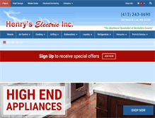 Tablet Screenshot of henryselectricinc.com